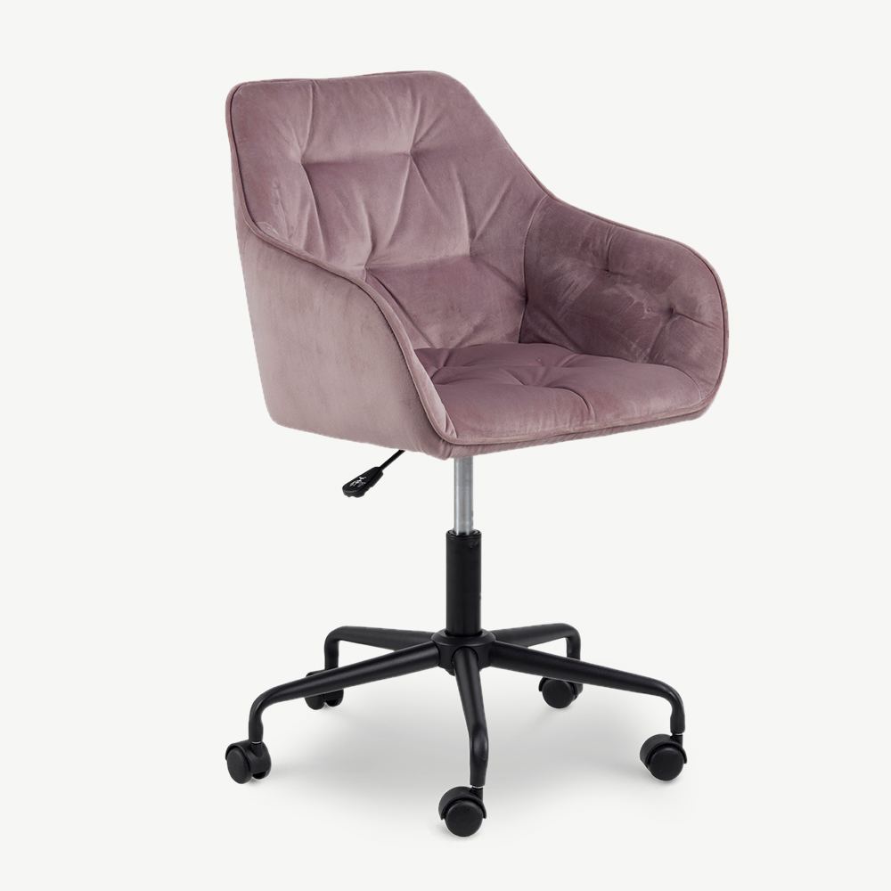 -€30 Brooke design bureaustoel, roze velvet
