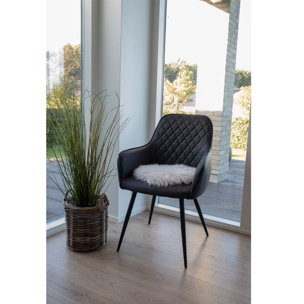 Alan Lamsvacht kussen, ivoren lamsvacht Ø35 cm detailfoto