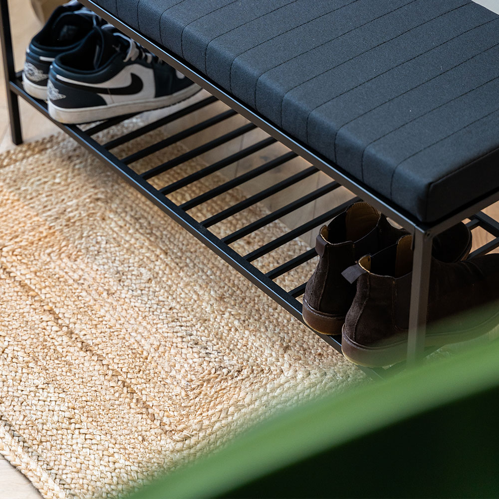 Mumbai Rug, Natural braided jute image close up