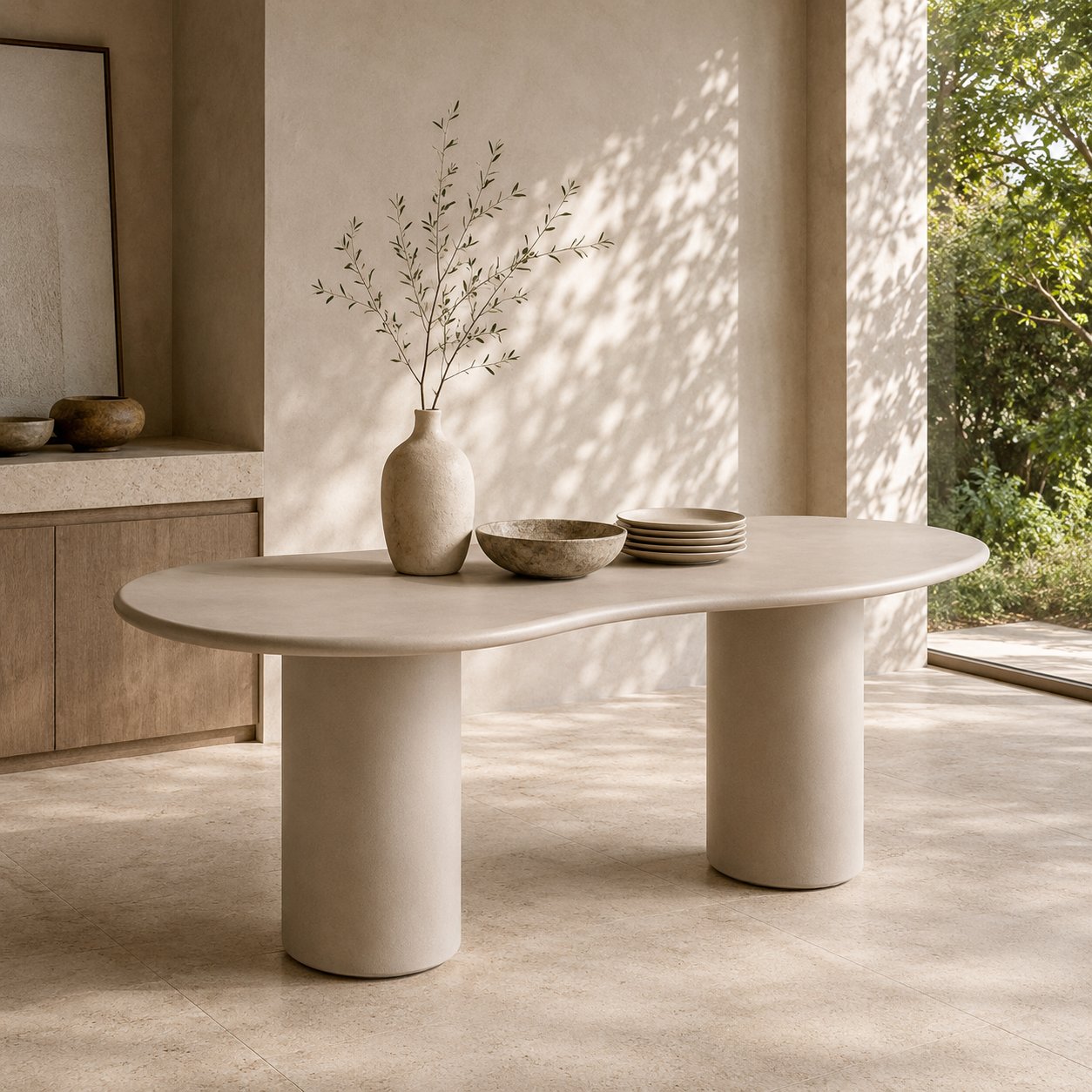 Argeen eettafel, grijs cement - 200 cm view 4