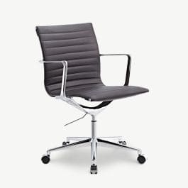 Walton Office Chair Dark Brown Leather Lowback Furnicher walton-office-chair-dark-brown-leather-lowback-furnicher