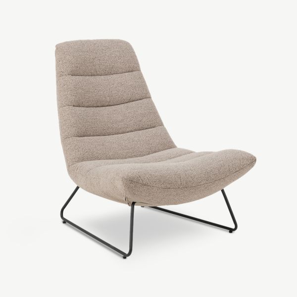 Kelly Fabric Lounge Chair, Beige