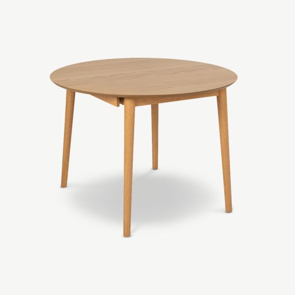 Devi Extendable Dining Table, Natural Wood