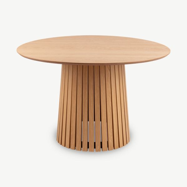 Lazaro Dining Table, Natural Oiled Wood (Ø120 cm)