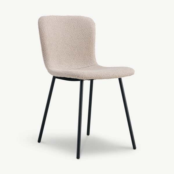 Frederik Boucle Dining Chair, Beige