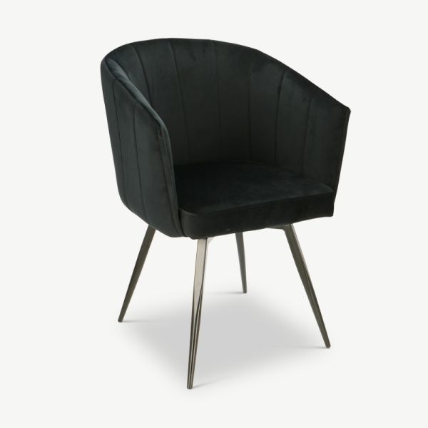Chaise de Salle à Manger Pivotante en Velours Ben