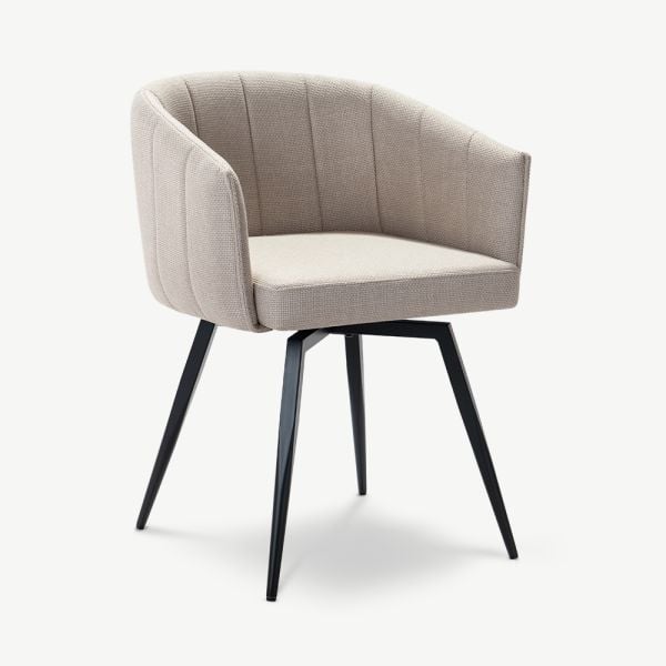 Ben Swivel Fabric Dining Armchair