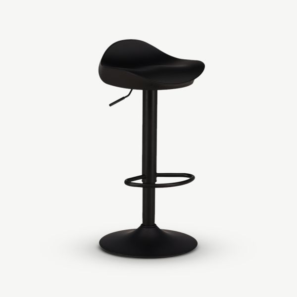 Tabourets de Bar Arlo, Métal Noir, 2 pcs