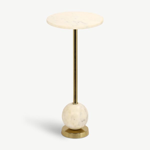 Avorio Marble Side Table, Ivory