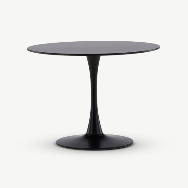 Table de salle à manger ronde Nora ⌀100 , MDF noir