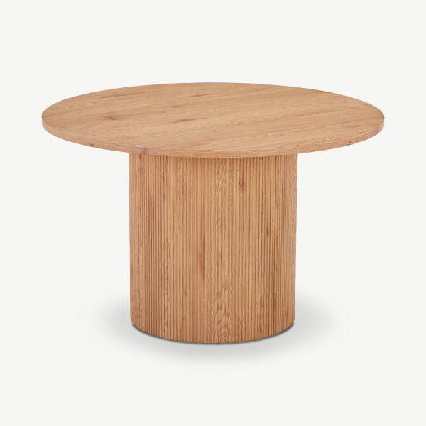 Duarte Round Dining Table, Natural Wood