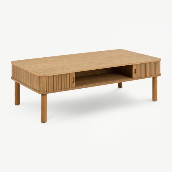 Lazaro Wooden Coffee Table, Natural Oak