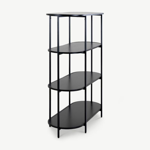 Ryota Steel Shelf Cabinet, Black Steel