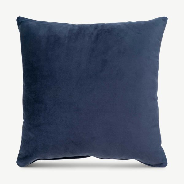 Comfy Velvet Cushion, Dark Blue, 40x40cm