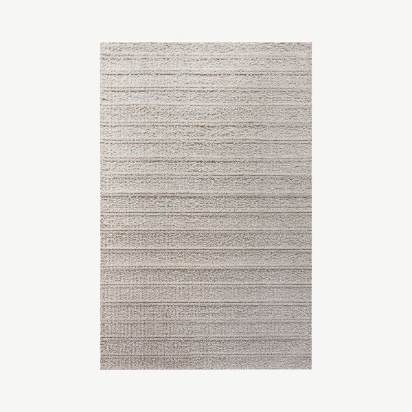 Amelia Wool Rug, Light Grey, 230x160 cm