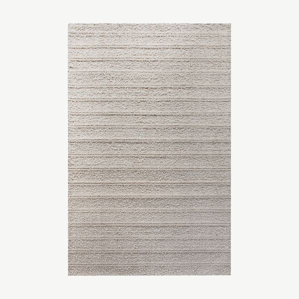 Amelia Wool Rug, Light Grey, 300x200 cm