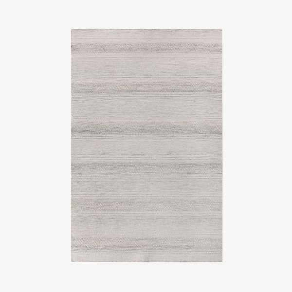 Jorvik Wool Rug, Light Grey, 230x160 cm