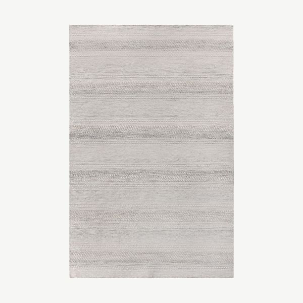 Jorvik Wool Rug, Light Grey, 300x200 cm