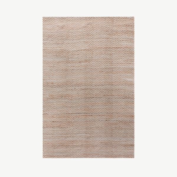 Tapis en jute Lior, marron clair, 230x160 cm
