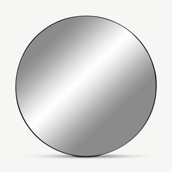 Jessy spiegel, zwart staal met zwart frame