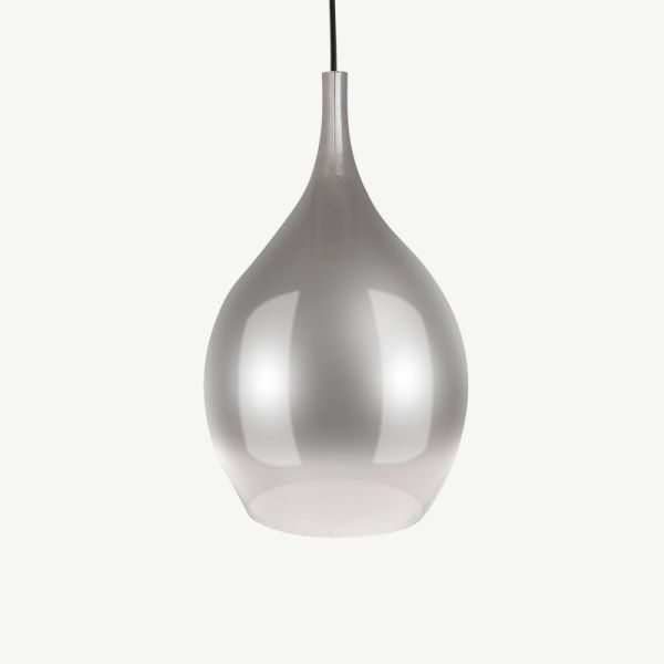 Drup Pendant Lamp, Grey Glass, small