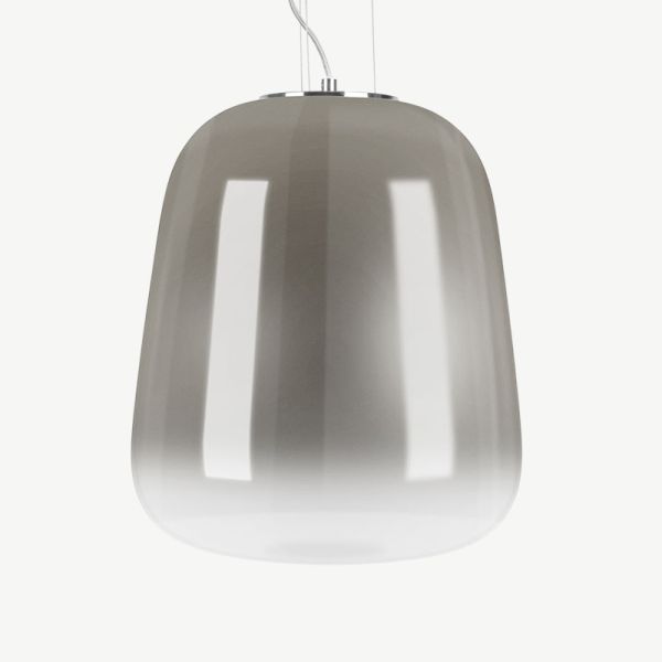 Cone Pendant Lamp, Grey Glass
