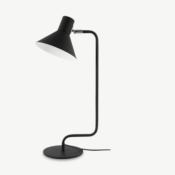 Lampe de table Office Curved, fer noir