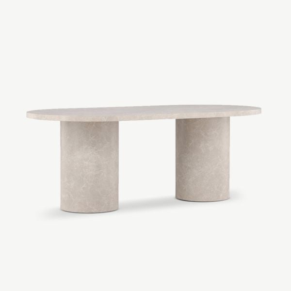 Table à manger rectangulaire Oslo, MDF Beige, 200 x 100