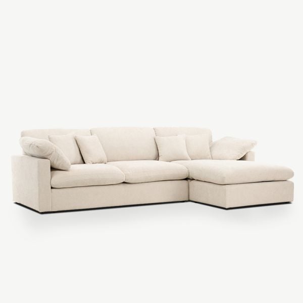Como Ecksofa, Beige Stoff