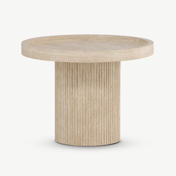 Karlo ⌀60 Beistelltisch, Beige MDF