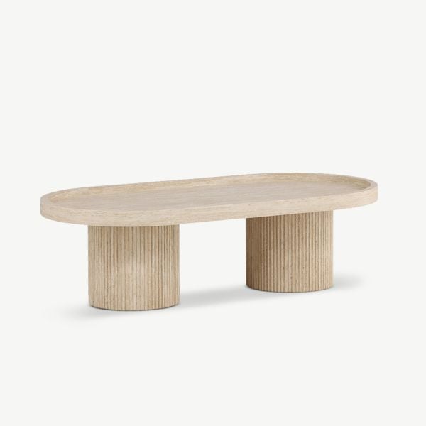 Karlo Couchtisch, Beige MDF, 120 x 60