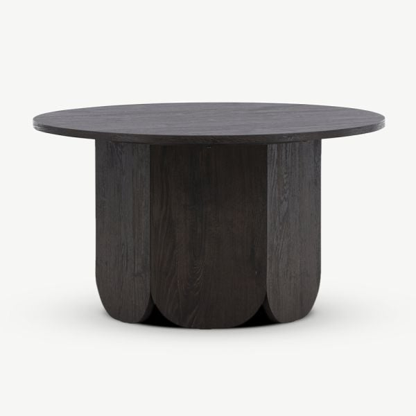 Tessa ⌀80 Sofa Table , Black MDF