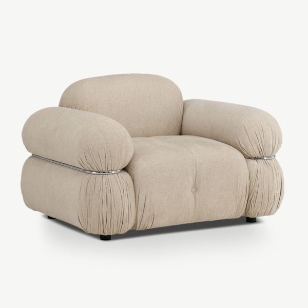 Mikael Loungesessel, Beige Stoff
