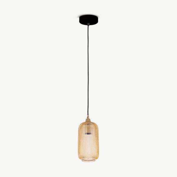 Coco Pendant Lamp, Amber Glass