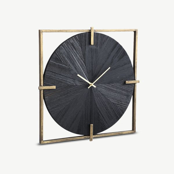 Karin Metal Wall Clock, Black