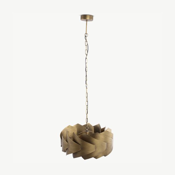 Brita Layered Pendant Lamp, Gold Metal