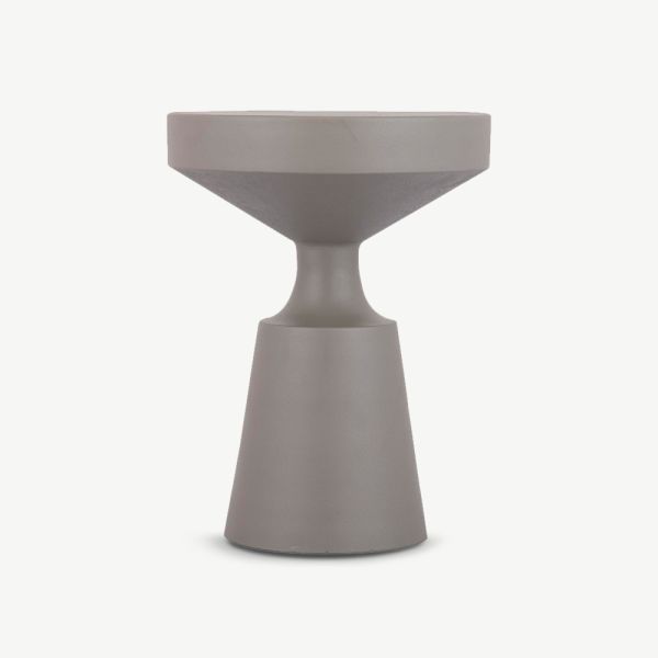 Tosca Round Side Table, Grey Metal