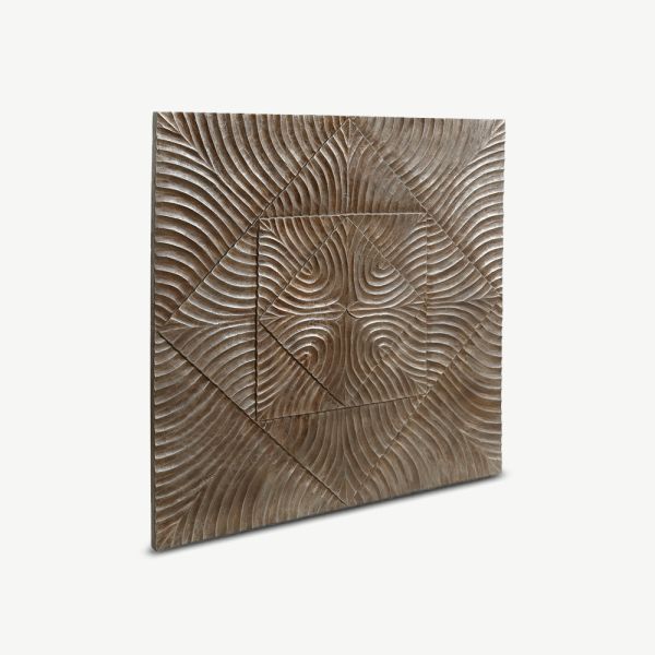 Carved Wall Panel, Silver Wood