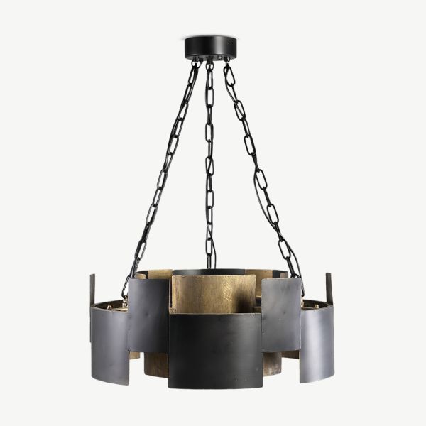 Tullio Medieval Pendant Lamp, Black Metal