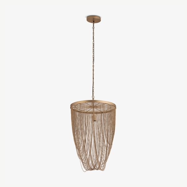 Zola Small Round Chandelier, Gold Metal