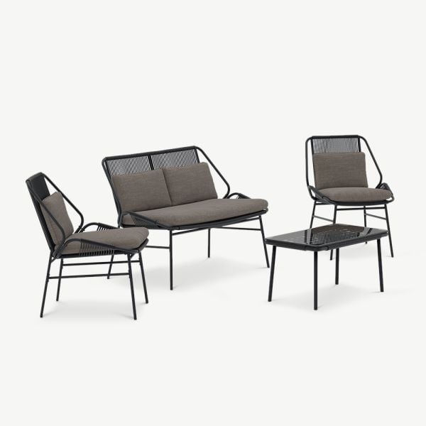 Azure Outdoor Sofa Set , Brown Wicker