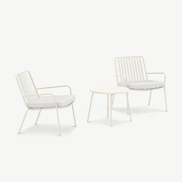 Ensemble lounge d'extérieur Mira, acier beige