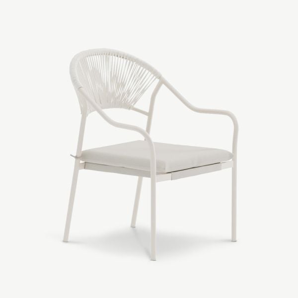 Pearl Outdoor Dining Chair , Beige Rattan
