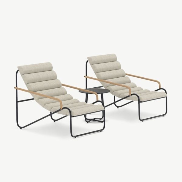 Halo Outdoor Lounge Set , Beige Steel