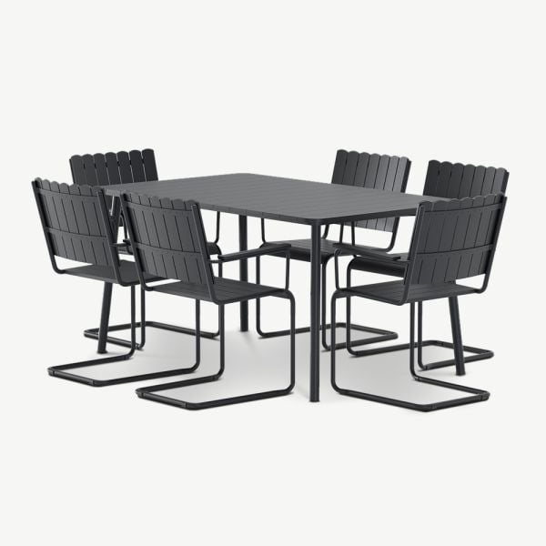 Ensemble Repas d'Extérieur Nord, Polywood Noir