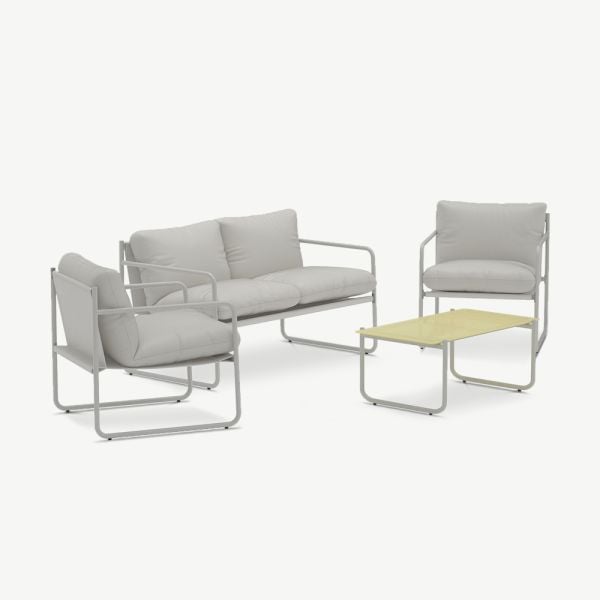 Thalia Außen-Sofagarnitur, beige, Stahl