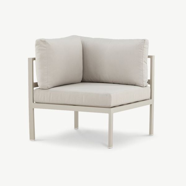 Riviera Buiten Bank Module, Beige Aluminium