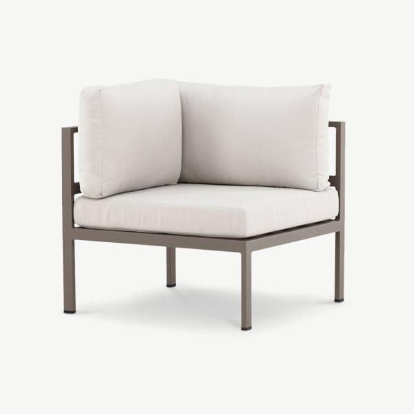Module de canapé d'extérieur Riviera, aluminium marron