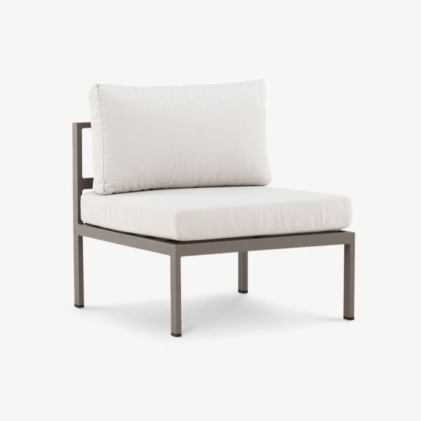 Riviera Buiten Sofa Module, Bruin Aluminium