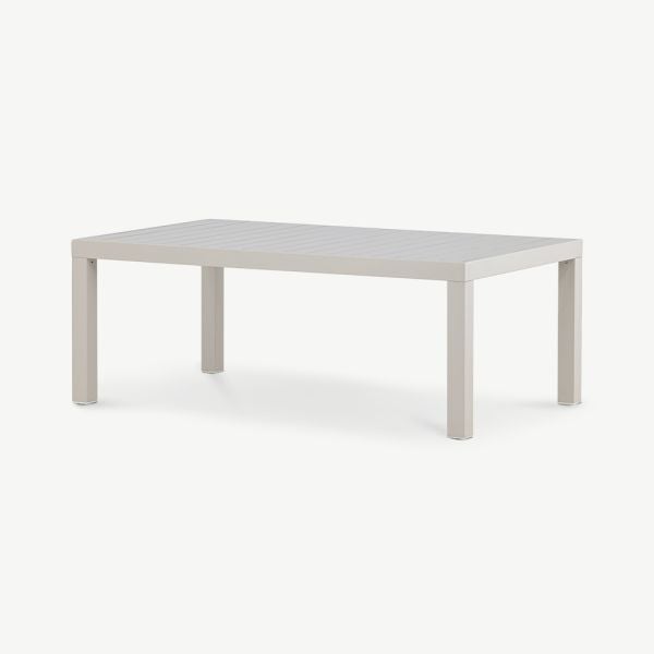 Riviera Außen Sofa-Beistelltisch, Aluminium in Beige